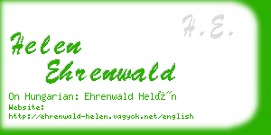 helen ehrenwald business card